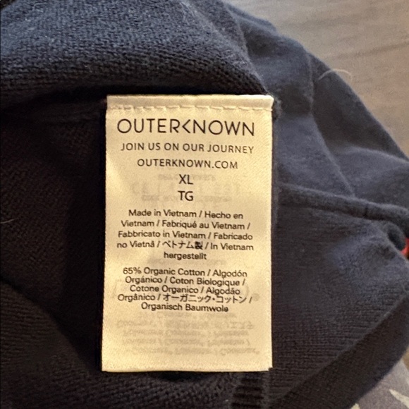 OUTERKNOWN NOSTALGIC HOODIE BLACK RAINBOW XL - Picture 4 of 5